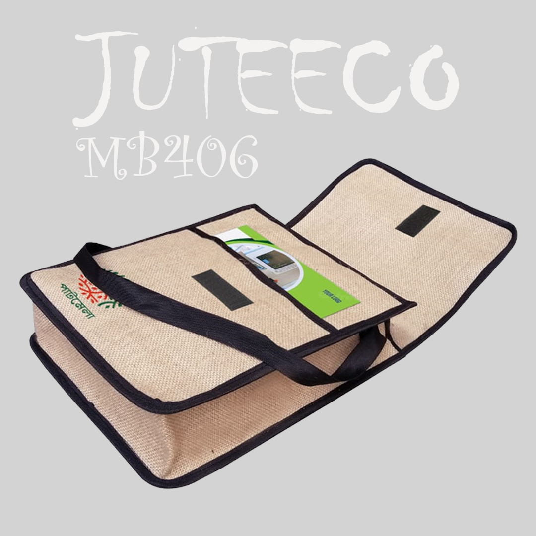 Jute Messenger Bag MB406B by JUTEECO