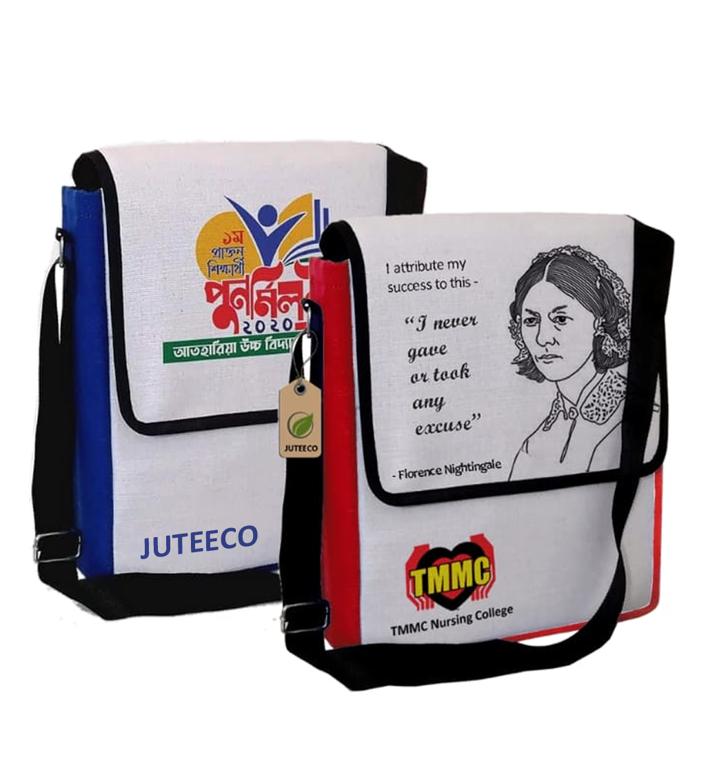 Jute Messenger Bag MB405C by JUTEECO