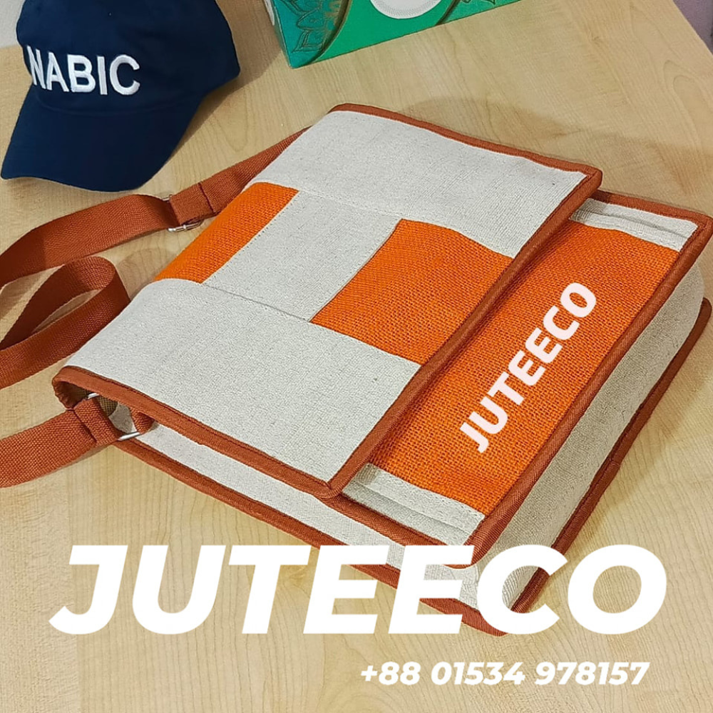 Jute Messenger Bag MB407 by JUTEECO