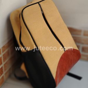 Eco-friendly jute backpack with custom logo printing